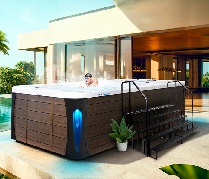 Calspas hot tub being used in a family setting - Carmel